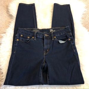EUC J. Crew Toothpick Jeans in Dark Wash